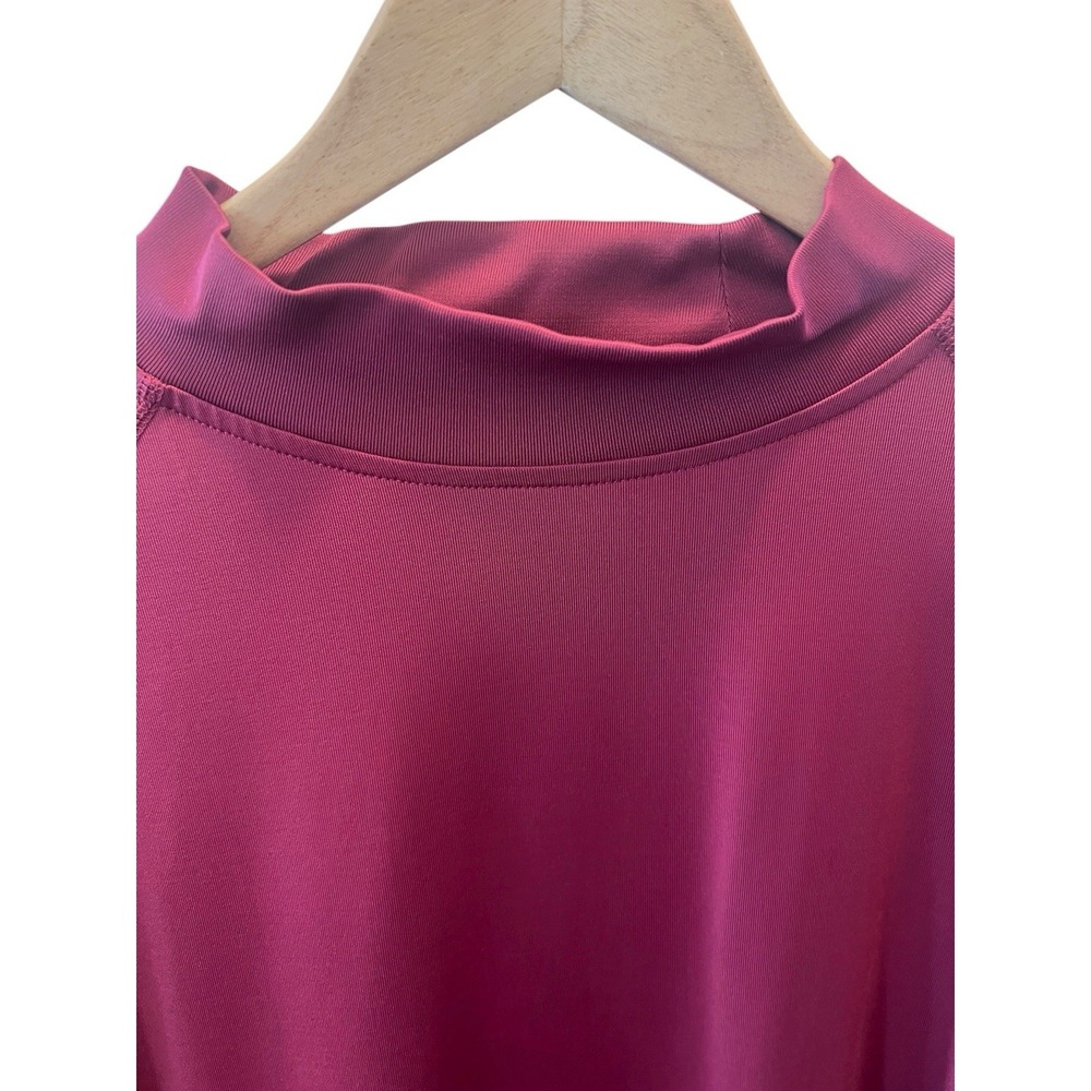 FootJoy FJ Men's Extra Large Burgundy Red Long Sleeve Mock Turtleneck Golf Shirt - Picture 3 of 8